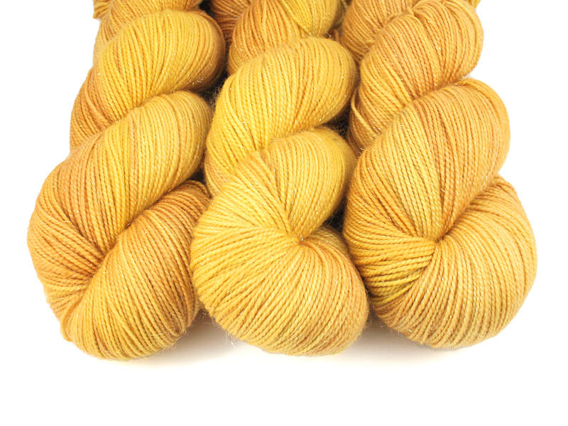 Diva Sock Glitter Handgeverfd Garen Golden