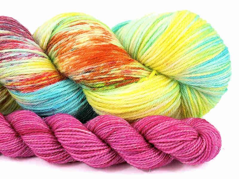 EarlyBird_Lipstick2 Garen Set Maart Handgeverfde sokkenwol