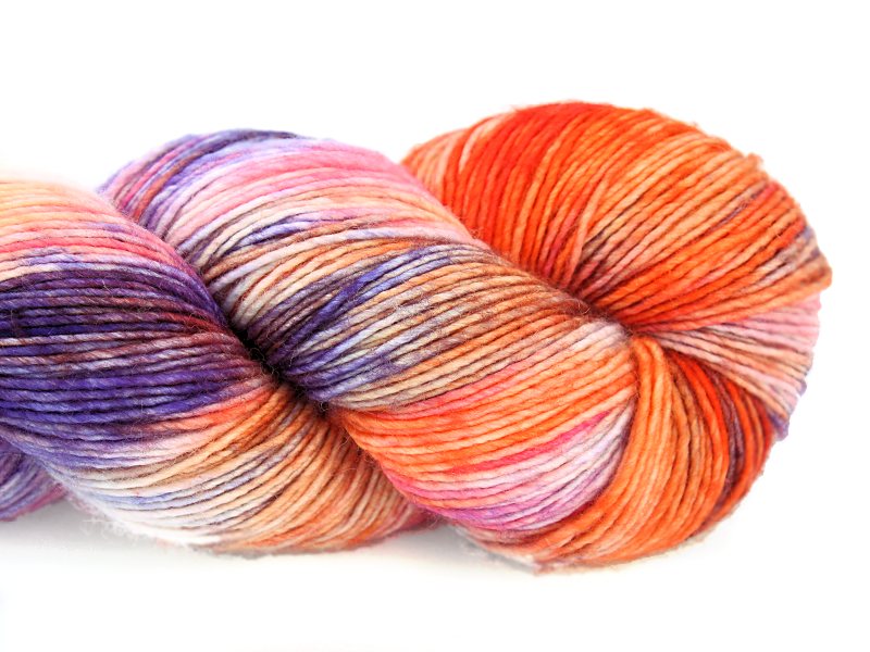 TwistedApricot_SSi_1 Twisted Apricot Diva Sock Single Handgeverfd Garen